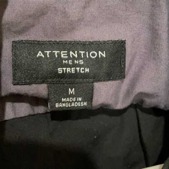 Men’s Attention Stretch Button Down Shirt in Black, Medium - Picture 7 of 7